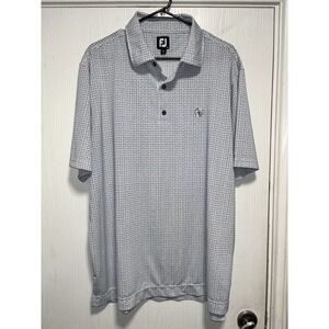 Footjoy Polo Shirt Mens XL FJ Check Short Sleeve Golf Athleticwear‎ Geometricp